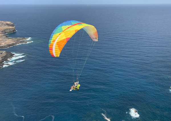 Paragliding in Gran Canaria over the ocean