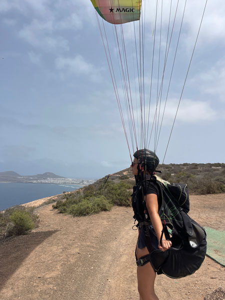 Day one in the beginners paragliding course